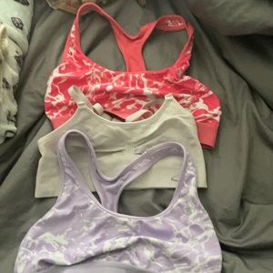 Three champions sports bras